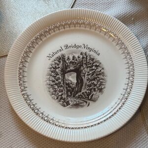 Natural Bridge Virginia Decorative Plate - Brown and White